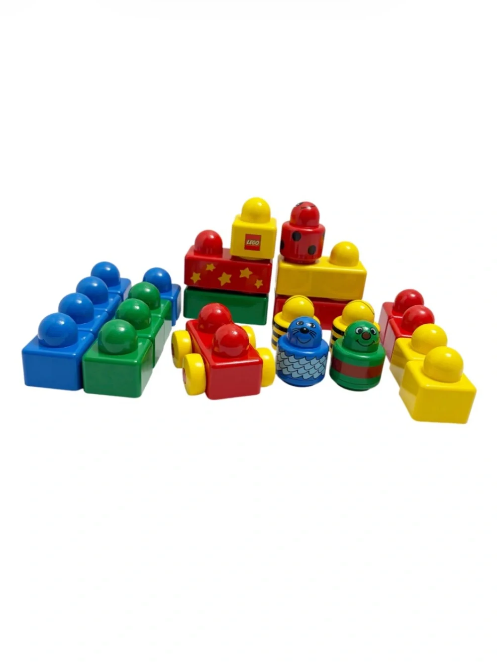 LEGO | Vintage DUPLO PRIMO Blocks, Animal Rattles, Car Toddler Building Set